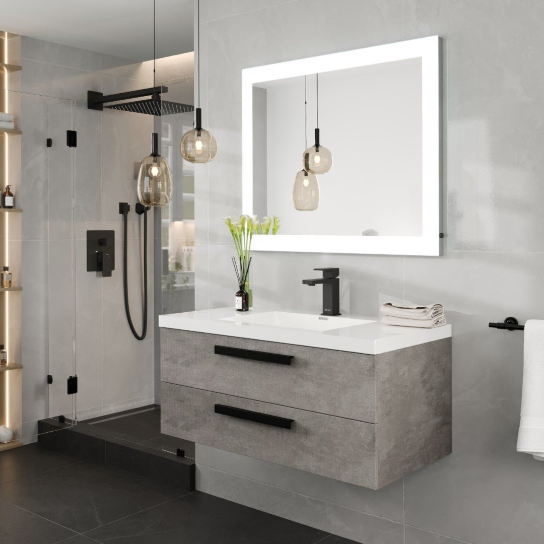 Eviva Frame 35" x 24" Rectangular Frameless Mirror - Mirror by Eviva