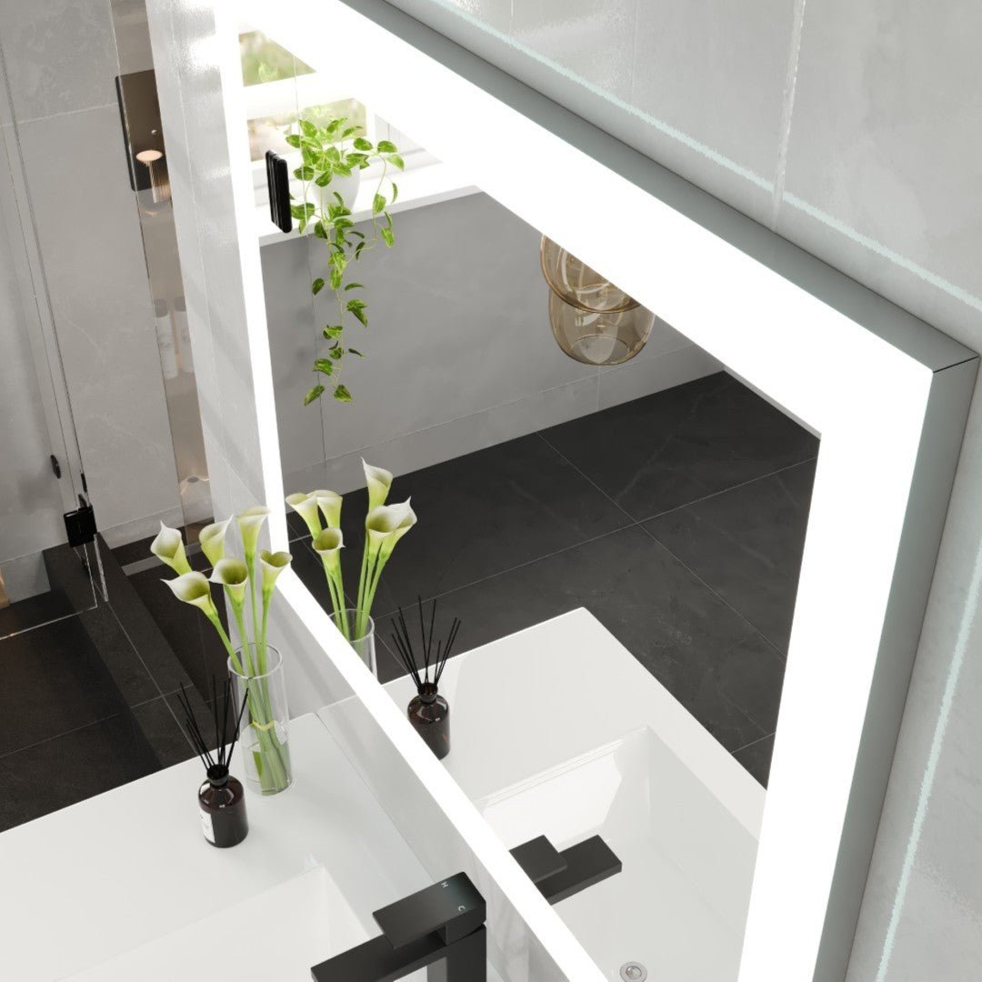 Eviva Frame 35" x 24" Rectangular Frameless Mirror - Mirror by Eviva