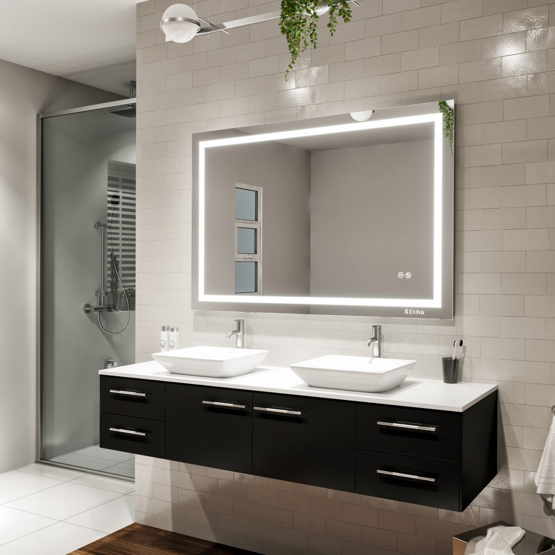 Eviva Glow 48" x 32" Rectangular Frameless Mirror