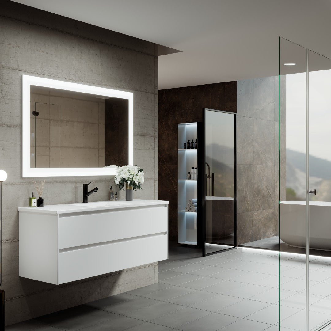Eviva Frame 47" x 28" Rectangular Frameless Mirror - Mirror by Eviva