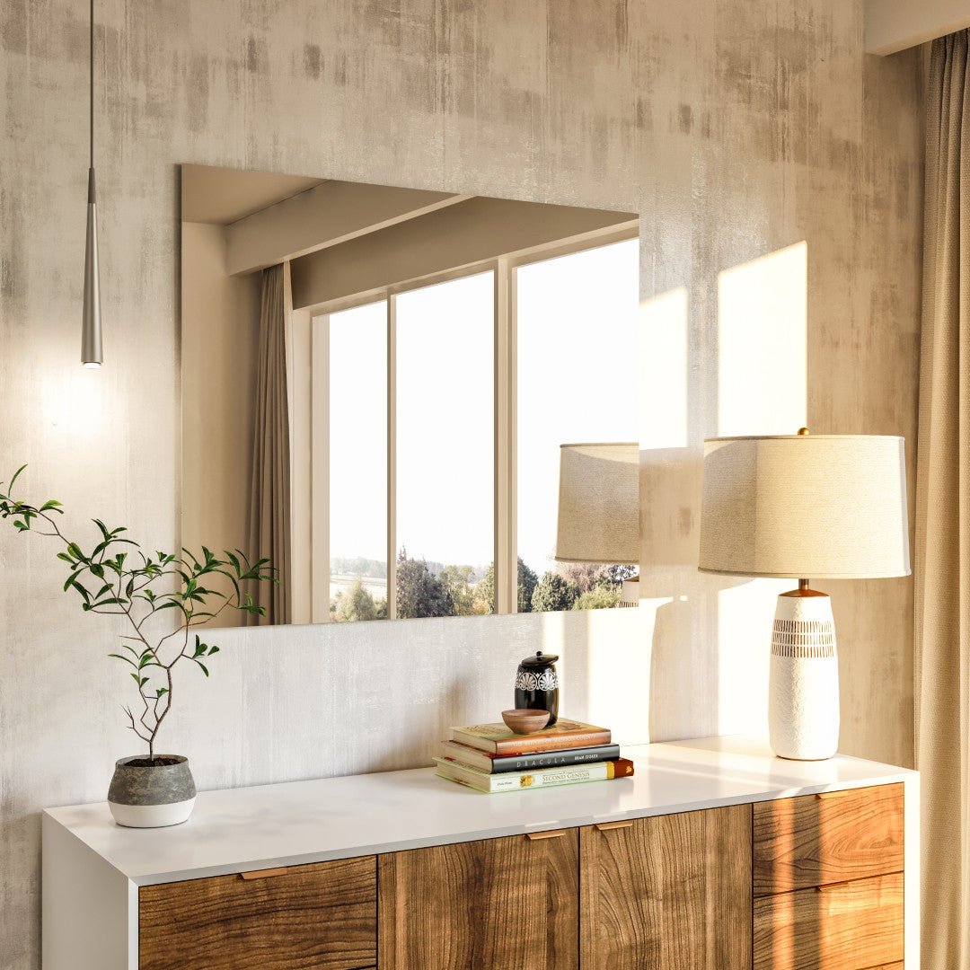 Eviva Sleek 30" x 30" Square Frameless Mirror - Mirror by Eviva