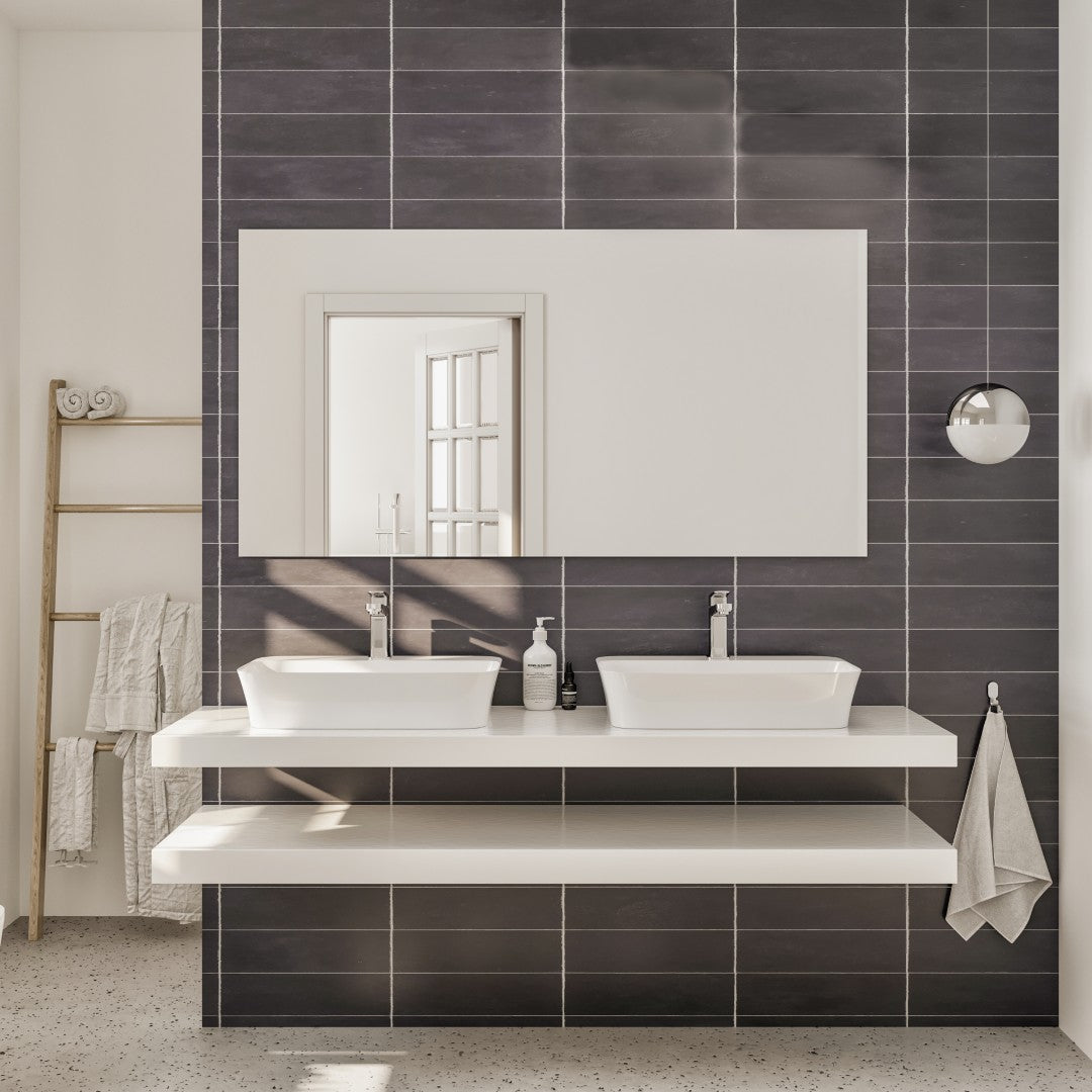 Eviva Sleek 48" x 30" Rectangular Frameless Mirror