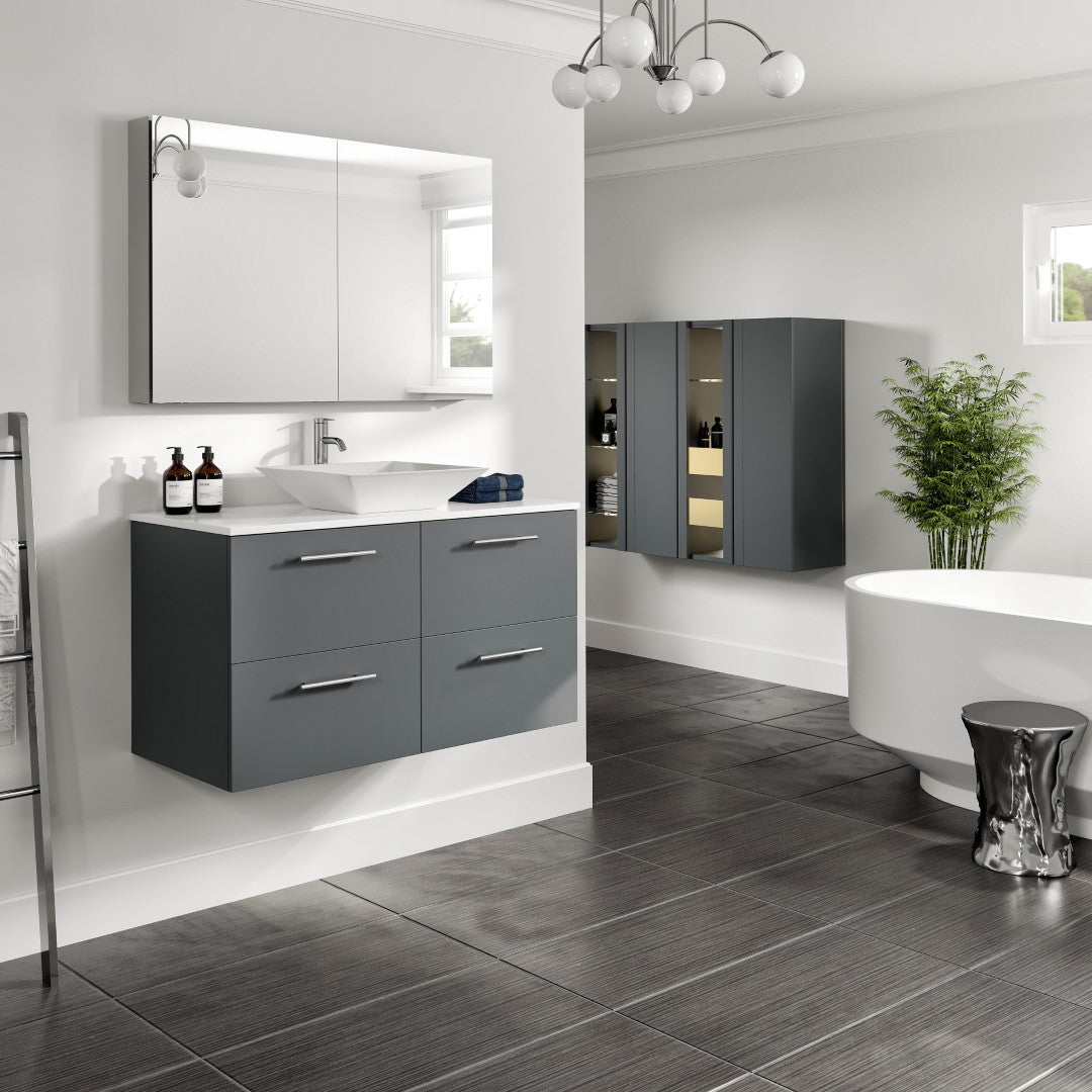 Eviva Lazy 40 inch Mirror Medicine Cabinet with No Light