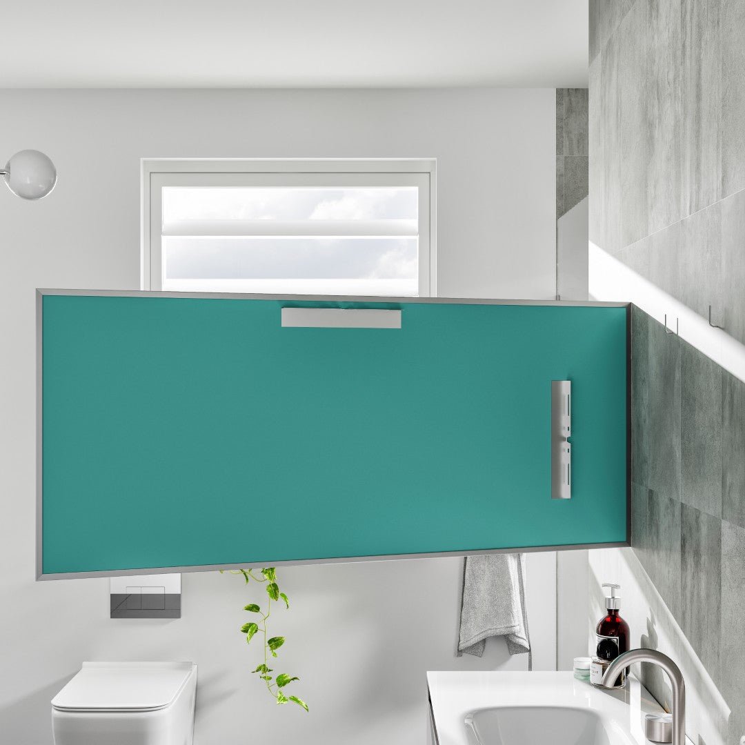 Eviva Sax 47" x 20" Rectangular Brushed Nickel Metal Framed Mirror - Mirror by Eviva