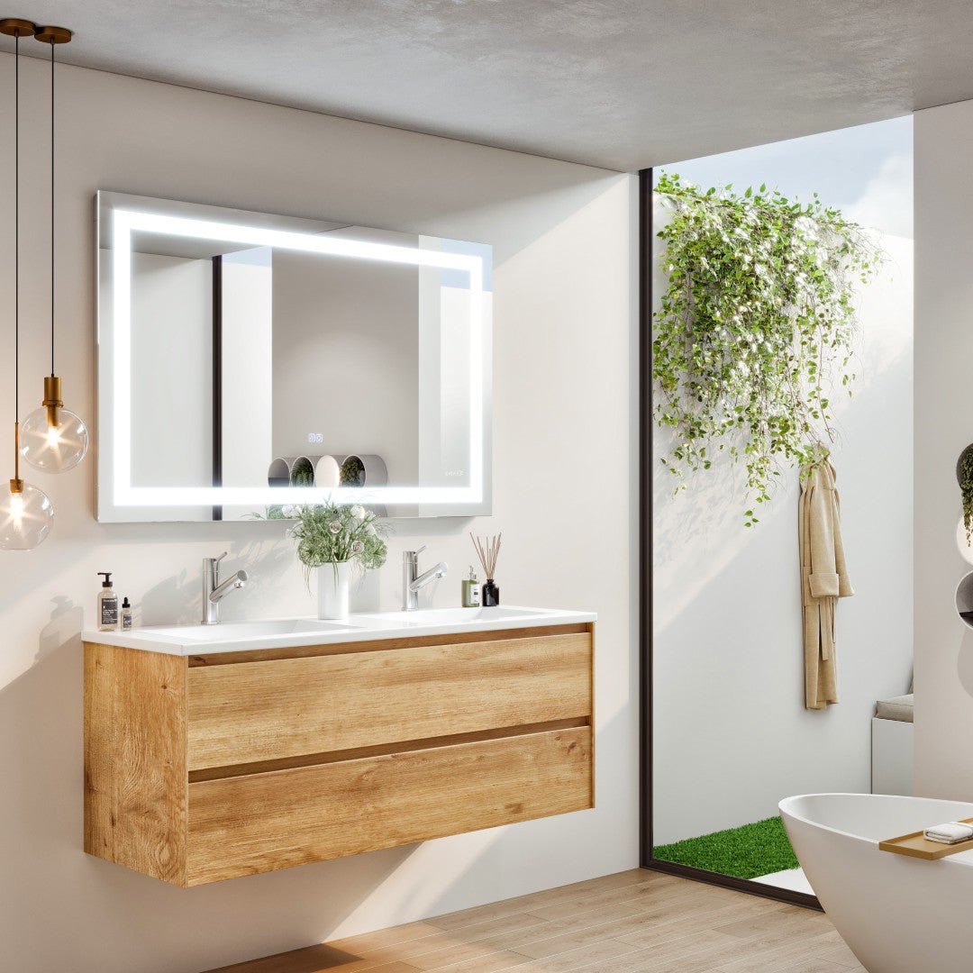 Eviva Lite 48" x 30" Rectangular Frameless Mirror - Mirror by Eviva
