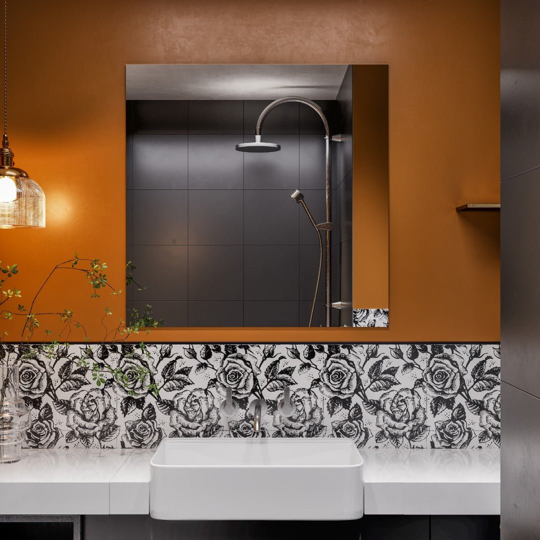 Eviva Sleek 30" x 30" Square Frameless Mirror - Mirror by Eviva