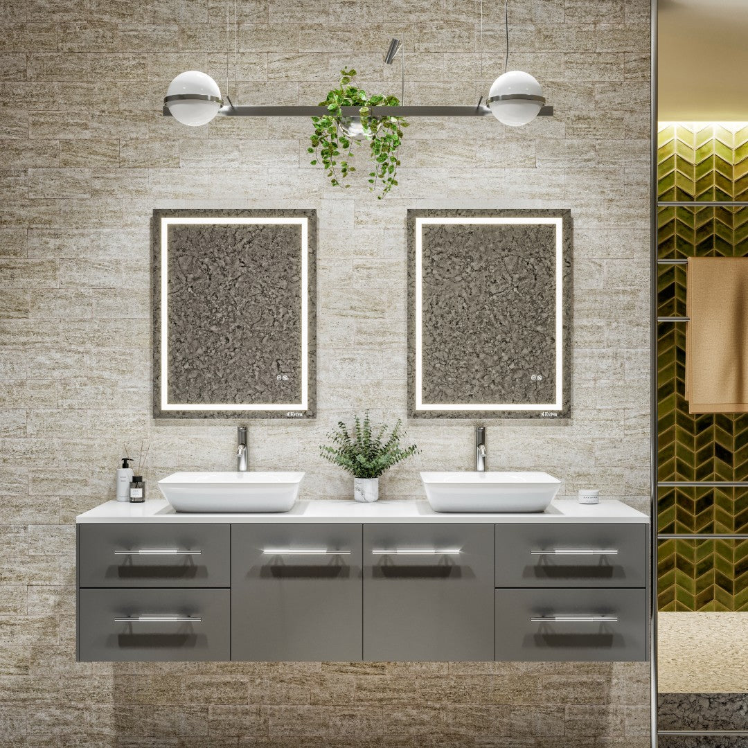 Eviva Glow 36" x 28" Rectangular Frameless Mirror