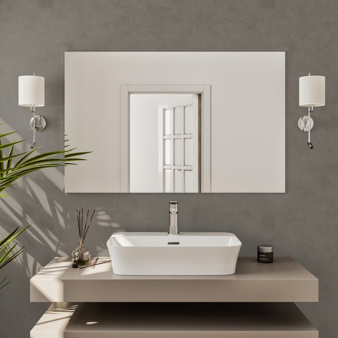 Eviva Sleek 39" x 30" Rectangular Frameless Mirror - Mirror by Eviva