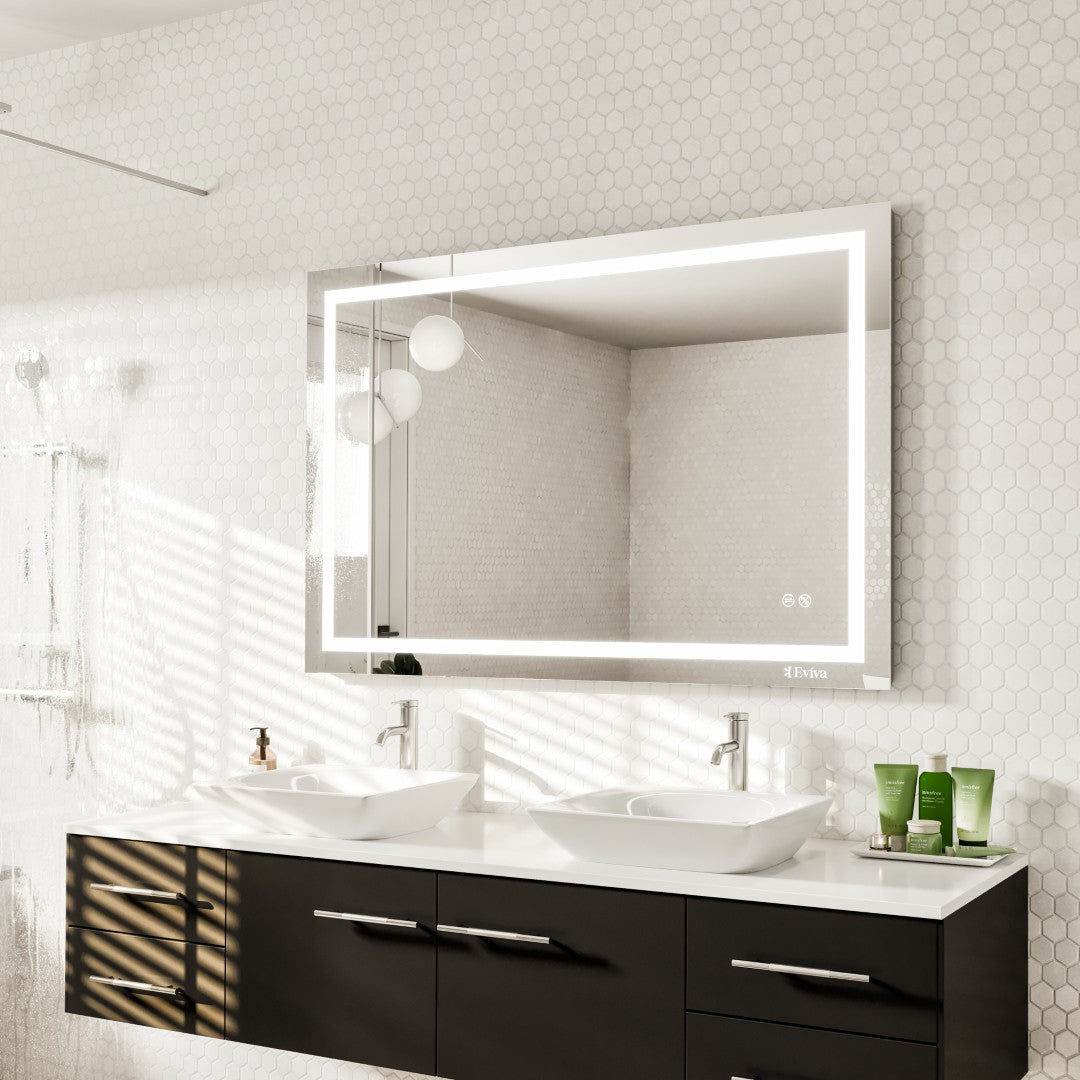 Eviva Glow 48" x 32" Rectangular Frameless Mirror