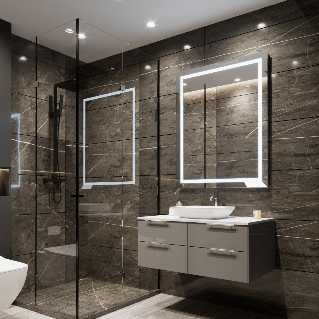 Eviva Glow 40" x 32" Rectangular Frameless Mirror