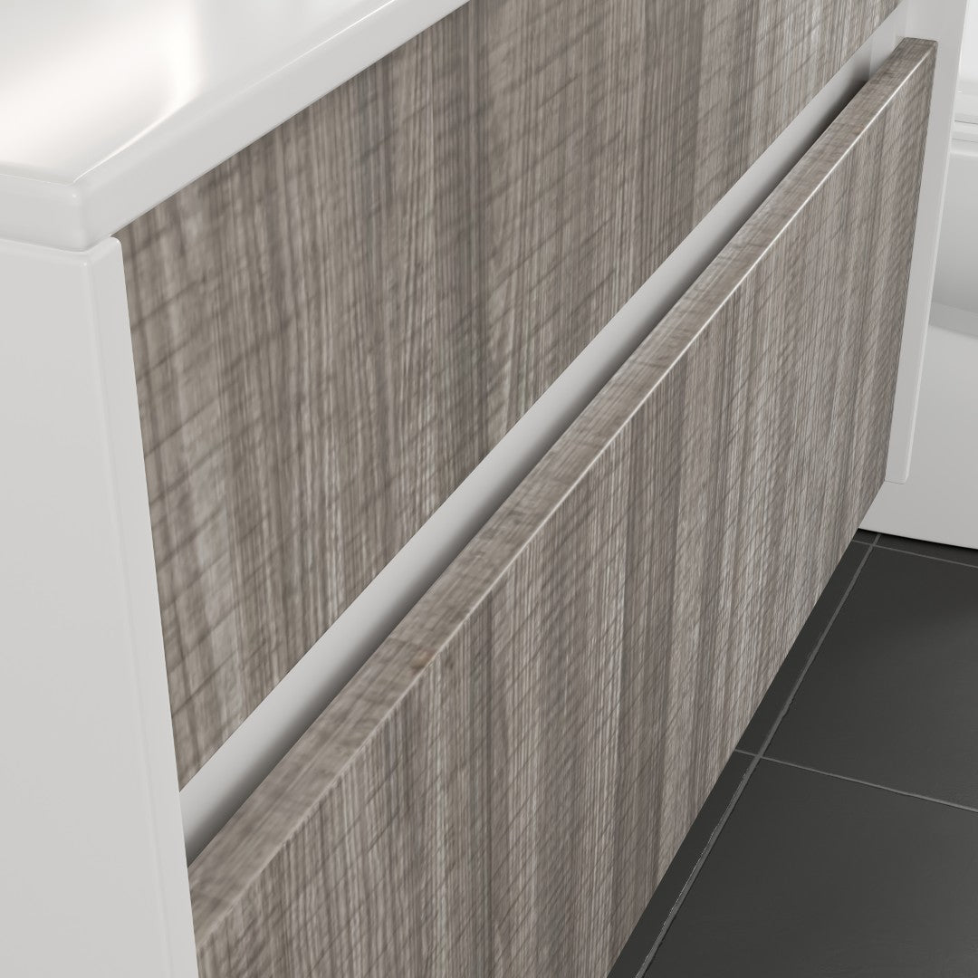 Ashy 32 in. Ash Wall Mount Single Sink Bath Vanity with Acrylic Top and Integrated Sink