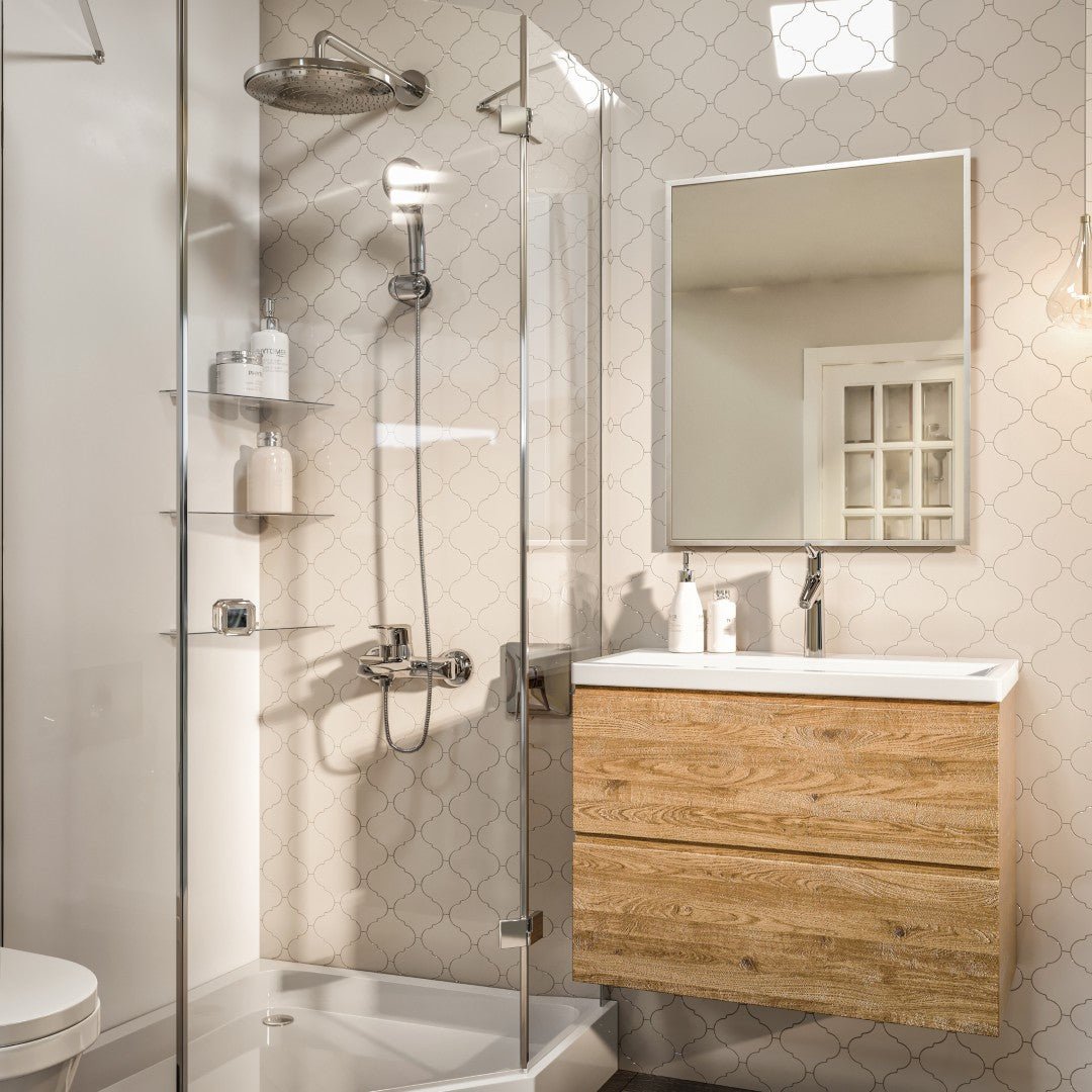 Eviva Sax 24" x 30" Rectangular Chrome Metal Framed Mirror - Mirror by Eviva