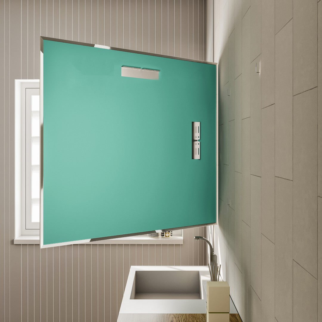 Eviva Sax 42" x 30" Rectangular Chrome Metal Framed Mirror