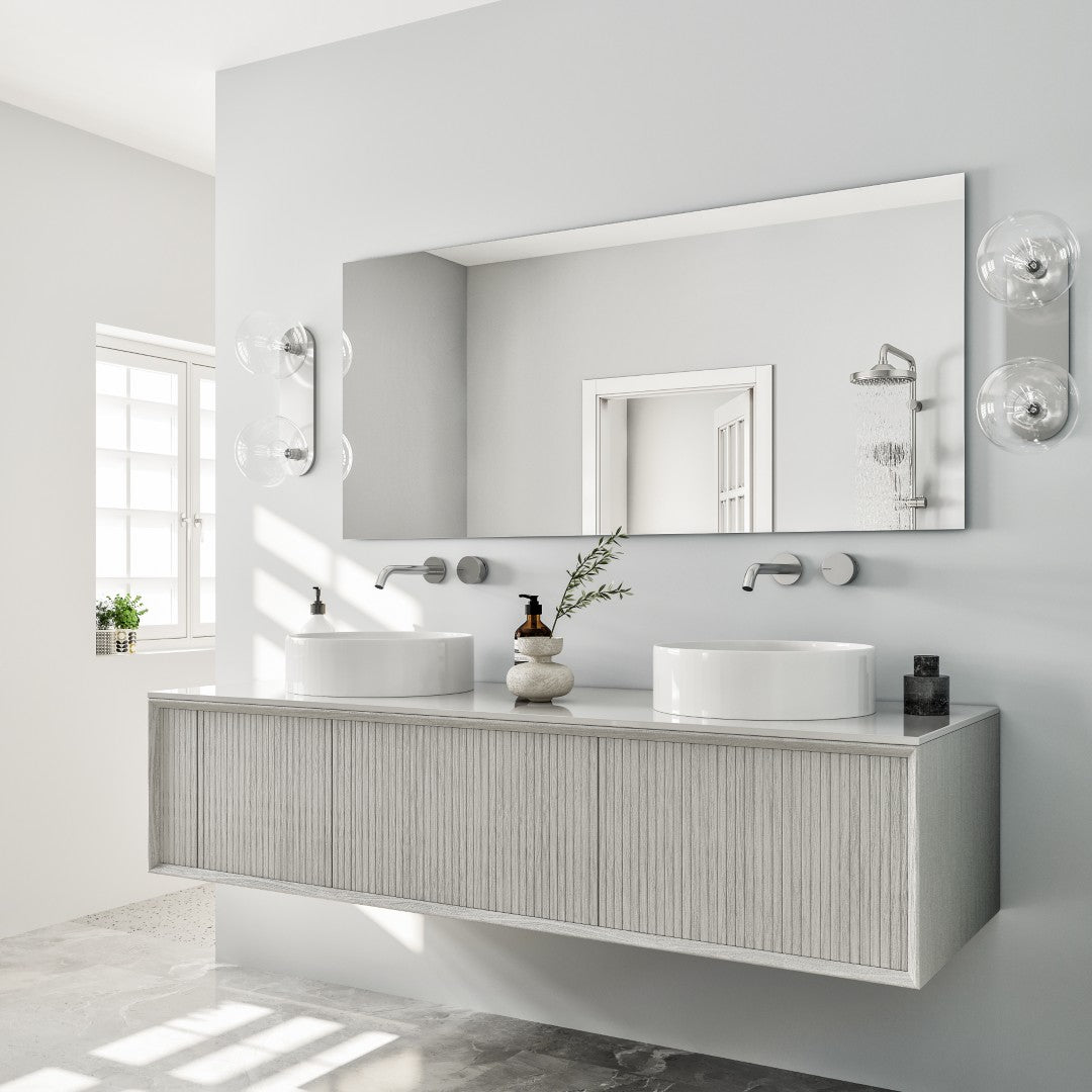 Eviva Sleek 55" x 30" Rectangular Frameless Mirror