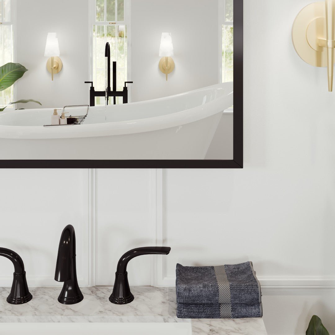 Eviva Aureline 58" x 28" Rectangular Black Stainless Steel Framed Mirror - Mirror by Eviva