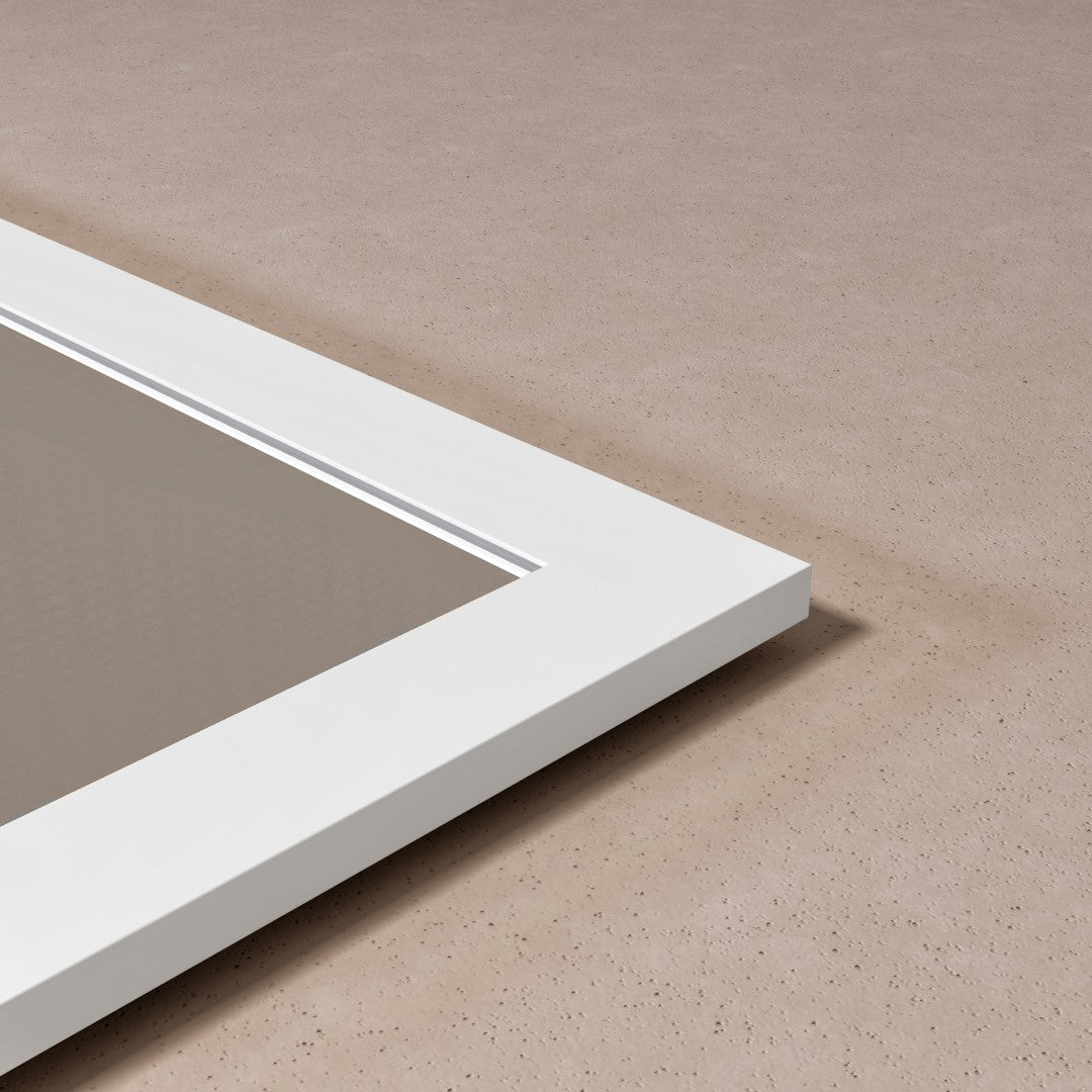 Eviva Sun 60" x 30" Rectangular White Wooden Framed Mirror