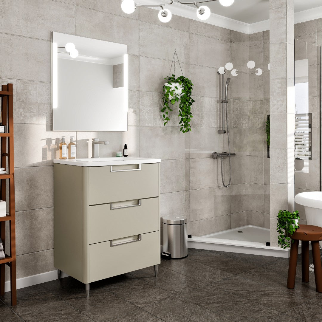 Marbella 32 in. Gray Single Sink Bath Vanity with Acrylic Top and Integrated Sink