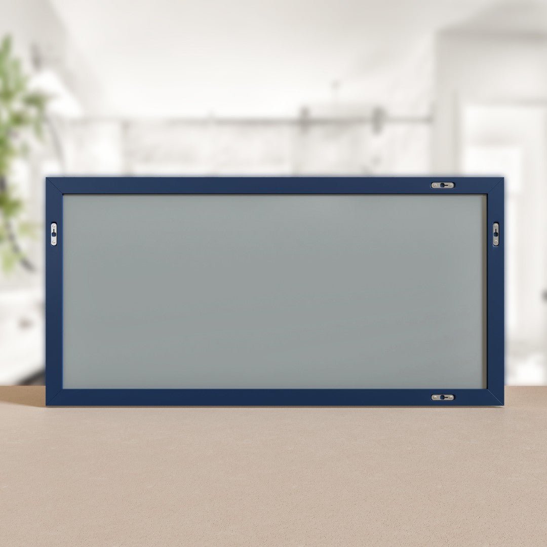 Eviva Acclaim 60" x 30" Rectangular Blue Wooden Framed Mirror - Mirror by Eviva