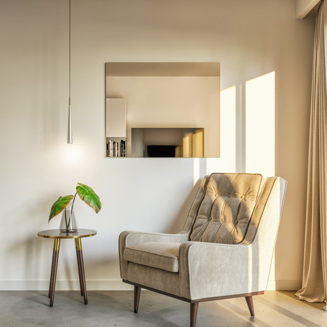 Eviva Sleek 36" x 30" Rectangular Frameless Mirror