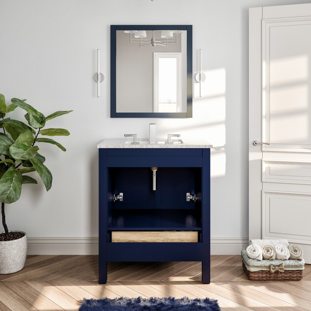 Eviva Aberdeen 24 in. Transitional Blue Bathroom Vanity