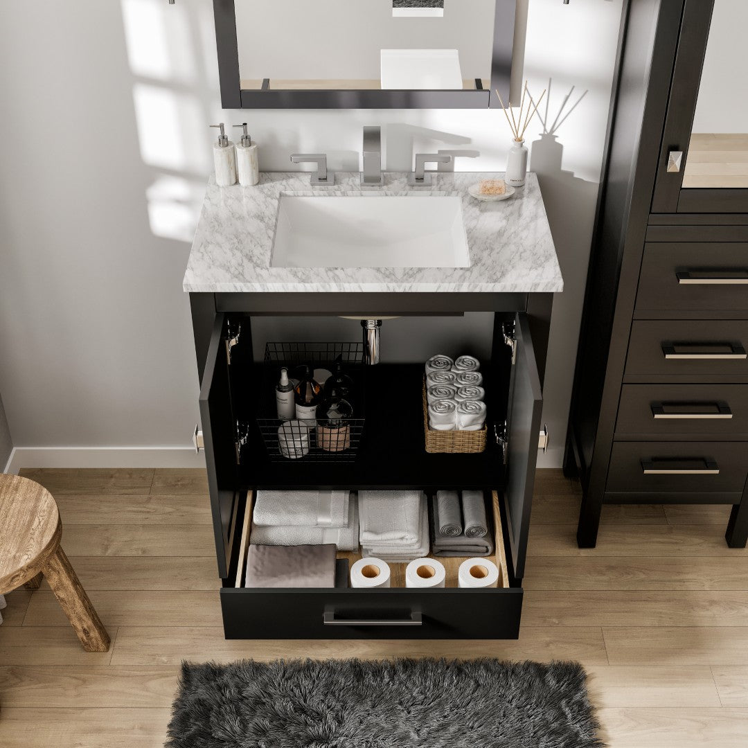 Eviva Aberdeen 30 in. Espresso Bathroom Vanity