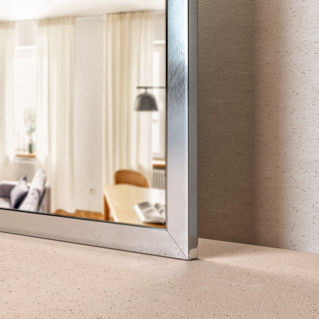 Eviva Sax 30" x 30" Square Chrome Metal Framed Mirror