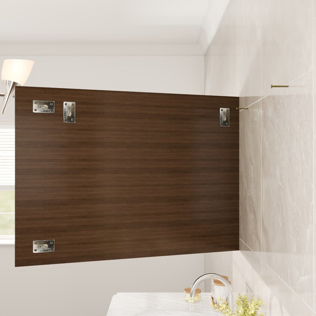 Eviva Reflection 42" x 32" Rectangular Gray Oak Wooden Framed Mirror - Mirror by Eviva