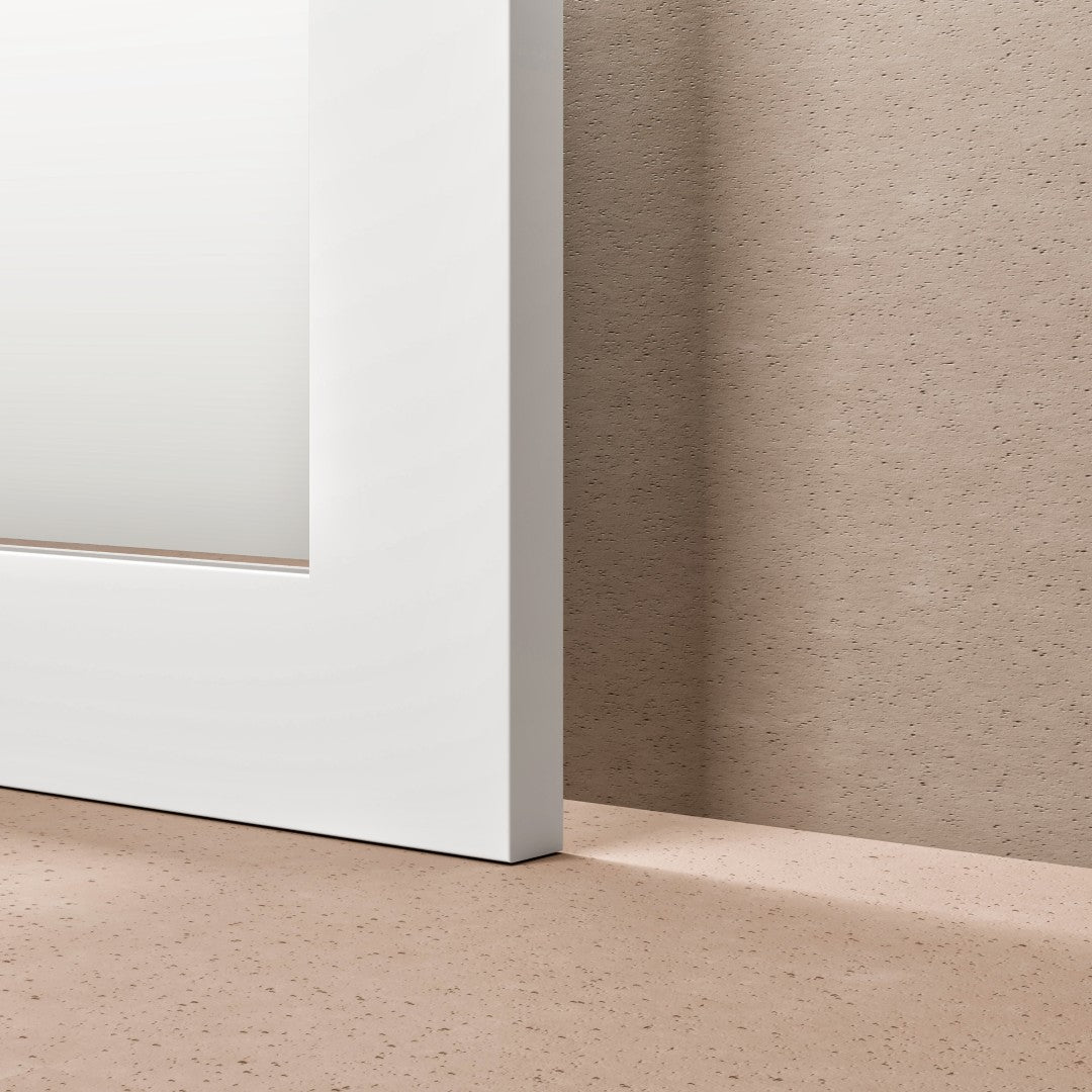 Eviva Sun 60" x 30" Rectangular White Wooden Framed Mirror