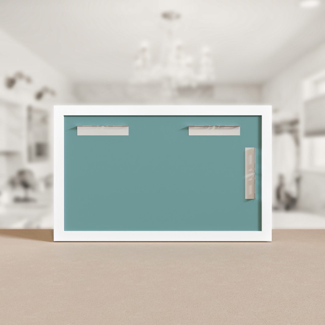 Eviva Sun 48" x 30" Rectangular White Wooden Framed Mirror - Mirror by Eviva