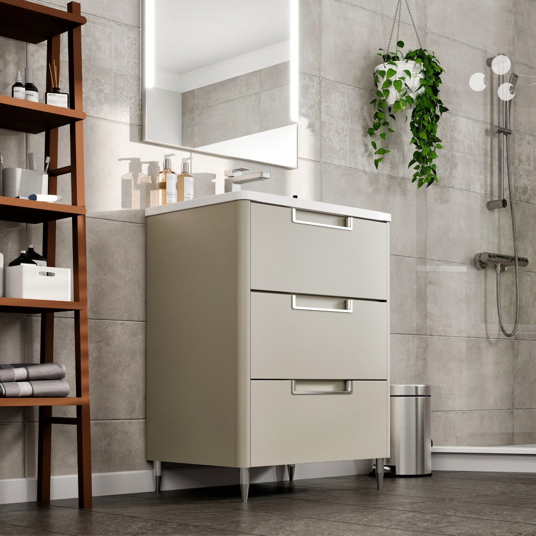 Marbella 32 in. Gray Single Sink Bath Vanity with Acrylic Top and Integrated Sink