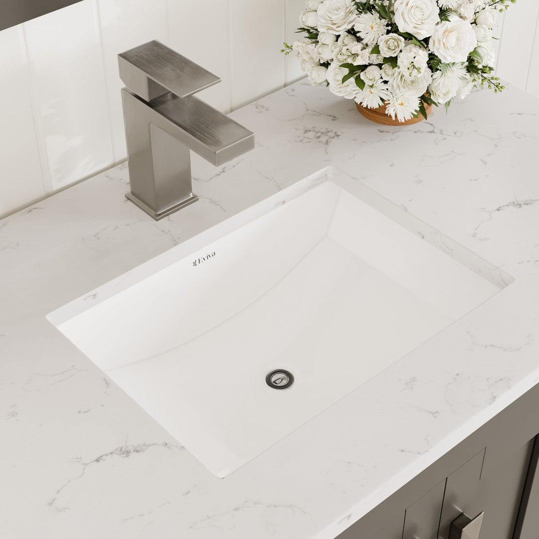 Hampton 36 in. Dark Gray Single Sink Bath Vanity with Carrara Quartz Top and Undermount Porcelain Sink