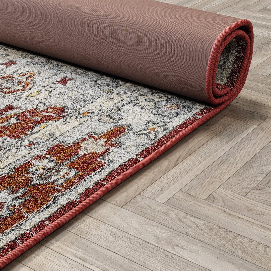 Eviva Mosaic 5' x 7' Damask Multicolor Rug - Rug by Eviva