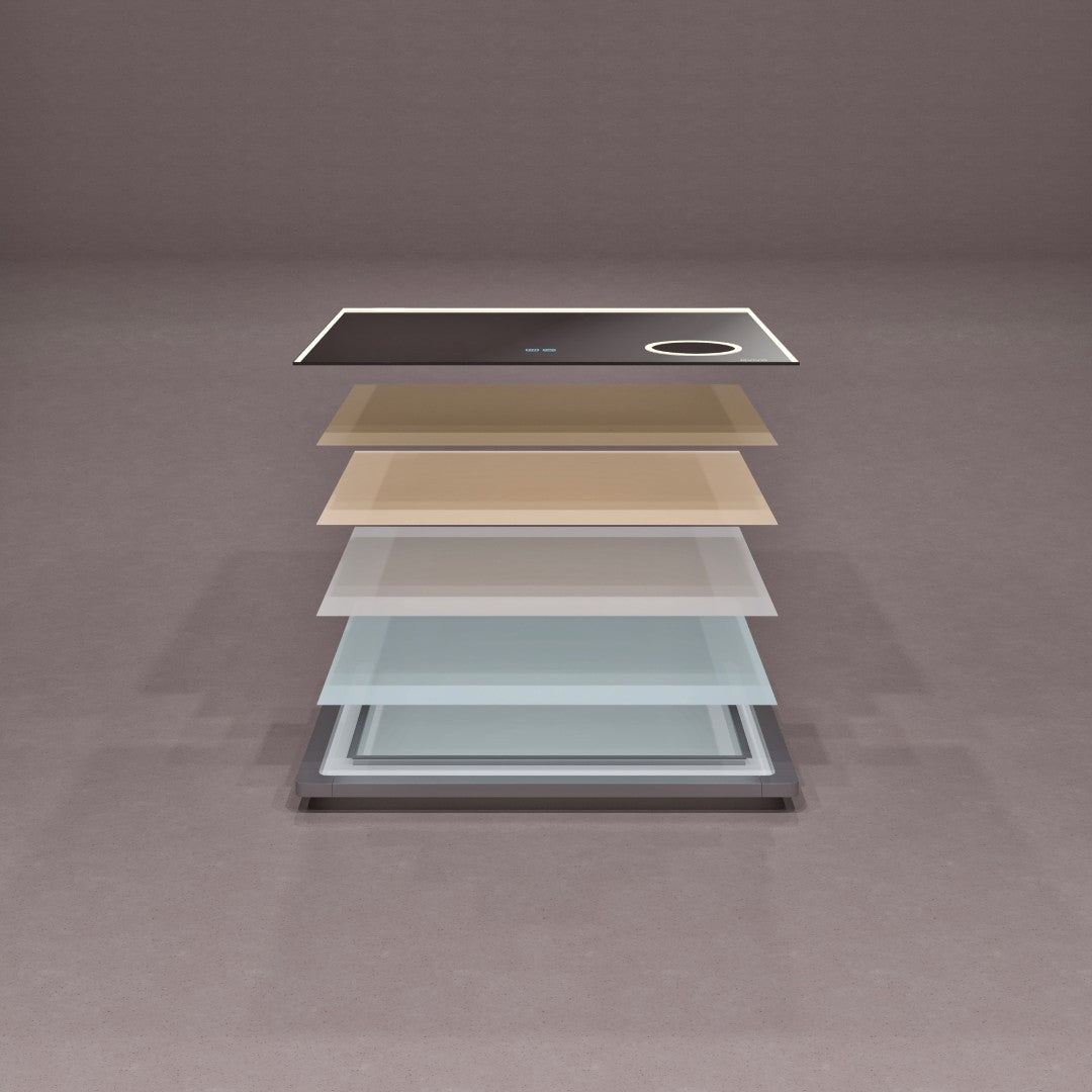 Eviva Illuminate 36" x 30" Rectangular Chrome Aluminum Framed Mirror