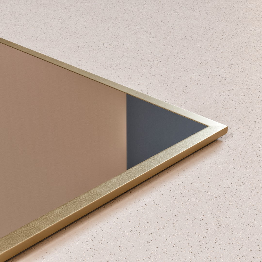 Eviva Gold 24" x 30" Rectangular Gold Metal Framed Mirror