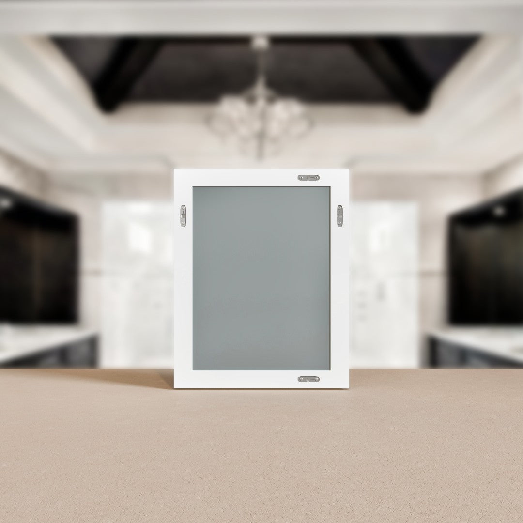 Eviva Aberdeen 36" x 30" Rectangular White Wooden Framed Mirror