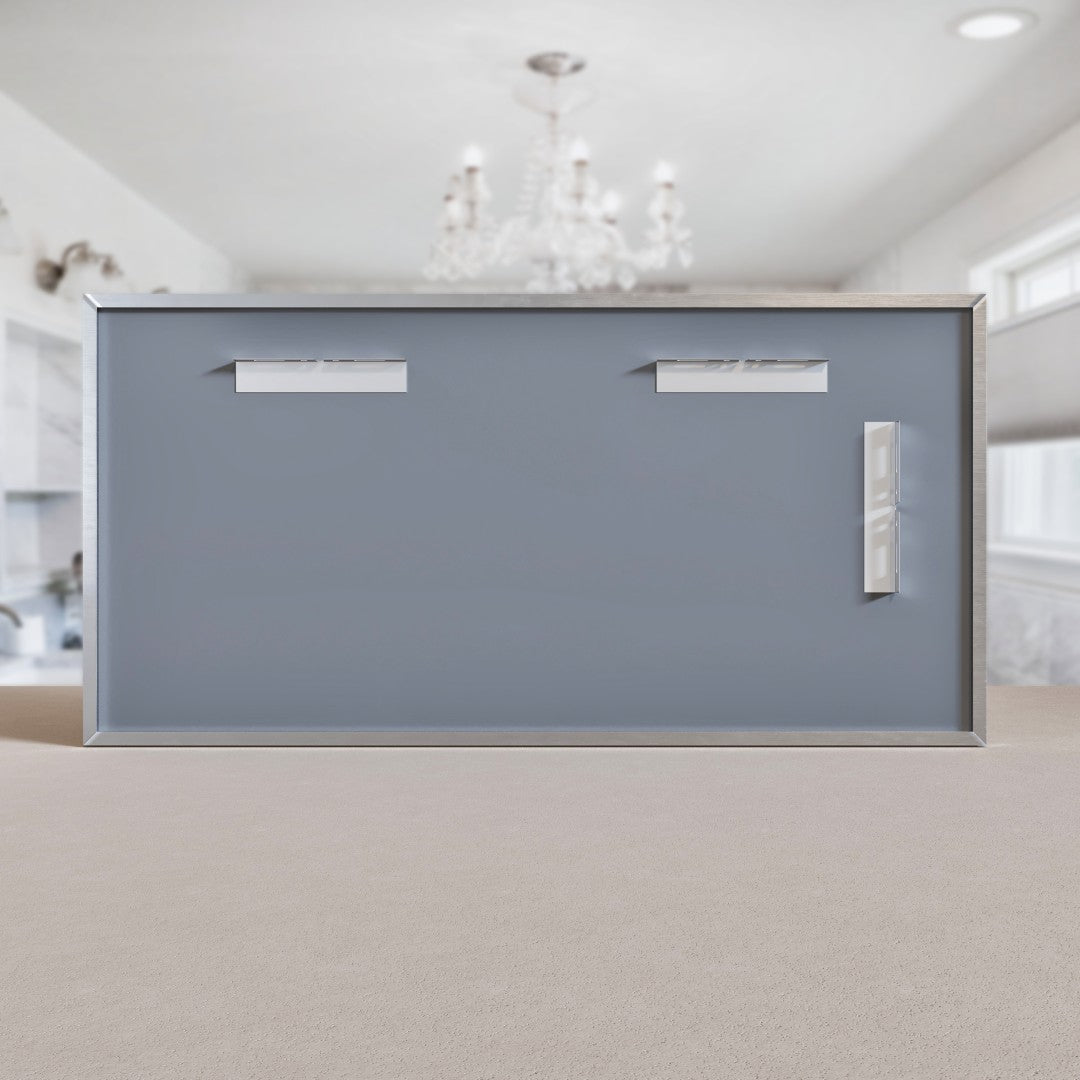 Eviva Vista 60" x 30" Rectangular Brushed Nickel Metal Framed Mirror