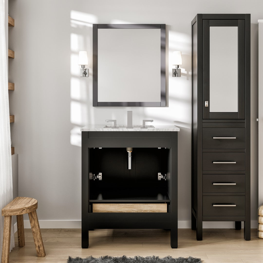 Eviva Aberdeen 30 in. Espresso Bathroom Vanity