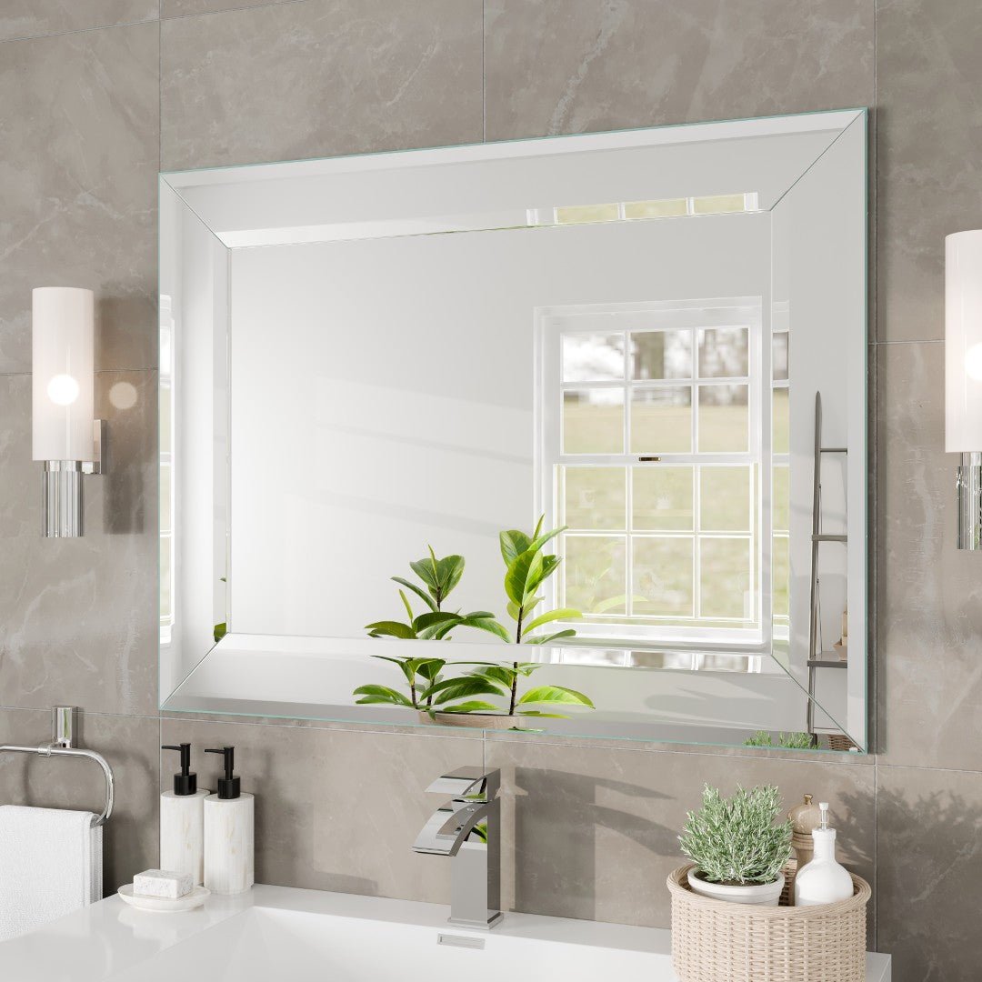 Eviva Mona 31" x 24" Rectangular Frameless Mirror - Mirror by Eviva