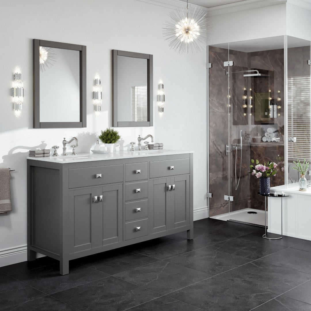 Artemis 72 in. Gray Double Sink Bath Vanity with Engineered Top and Undermount Porcelain Sinks