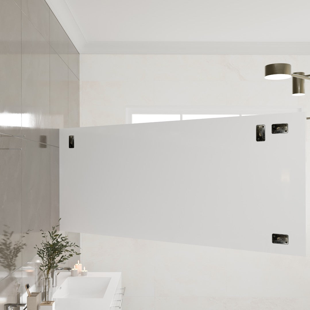 Eviva Sun 72" x 30" Rectangular White Wooden Framed Mirror
