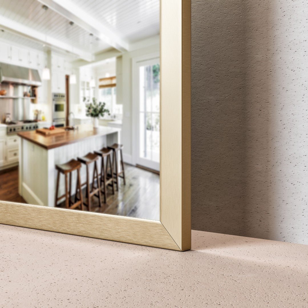Eviva Aureline 24" x 30" Rectangular Gold Stainless Steel Framed Mirror - Mirror by Eviva