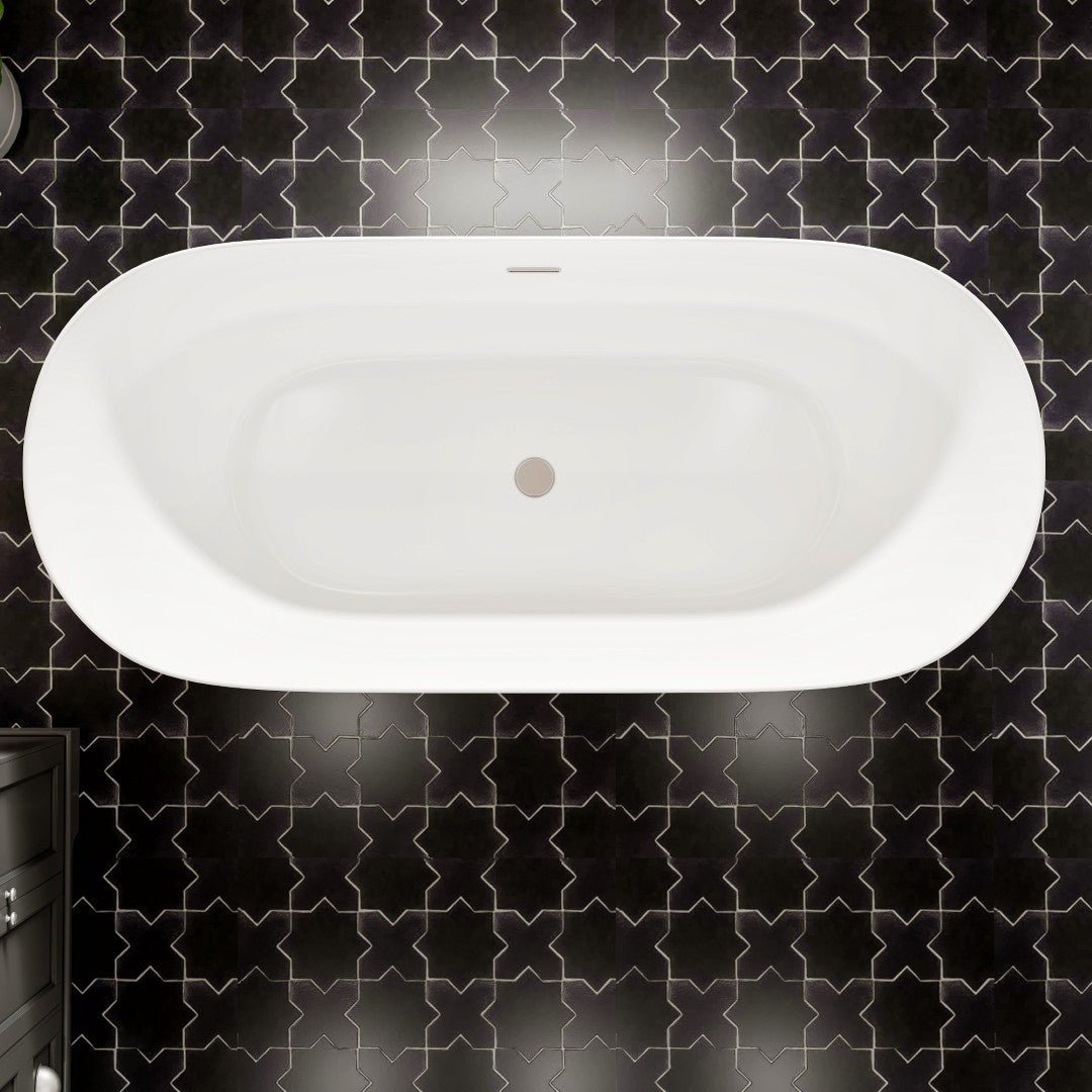 Eviva Princess 60" Glossy White Acrylic Freestanding Bathtub - Bathtub by Eviva