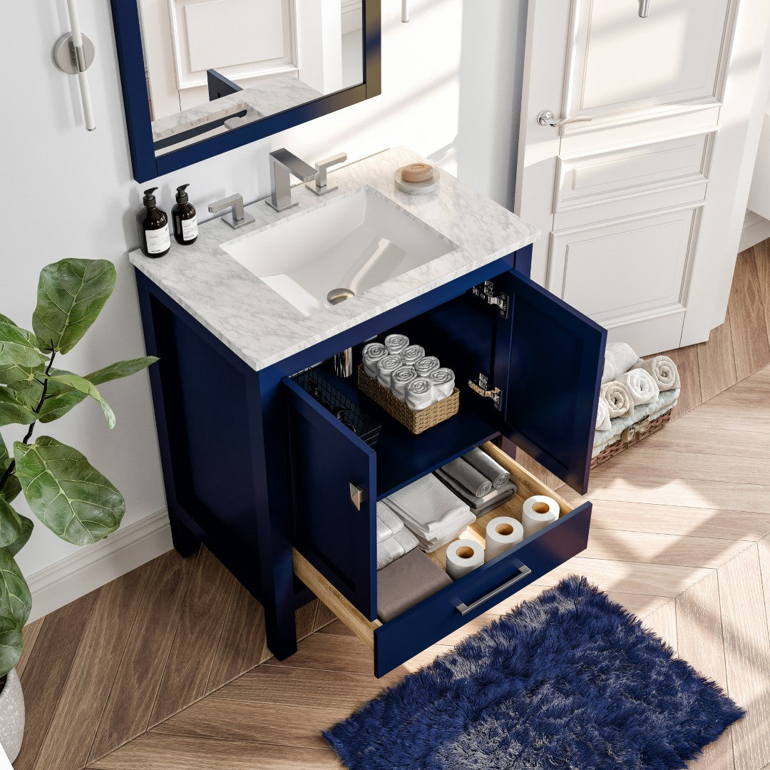 Eviva Aberdeen 24 in. Transitional Blue Bathroom Vanity