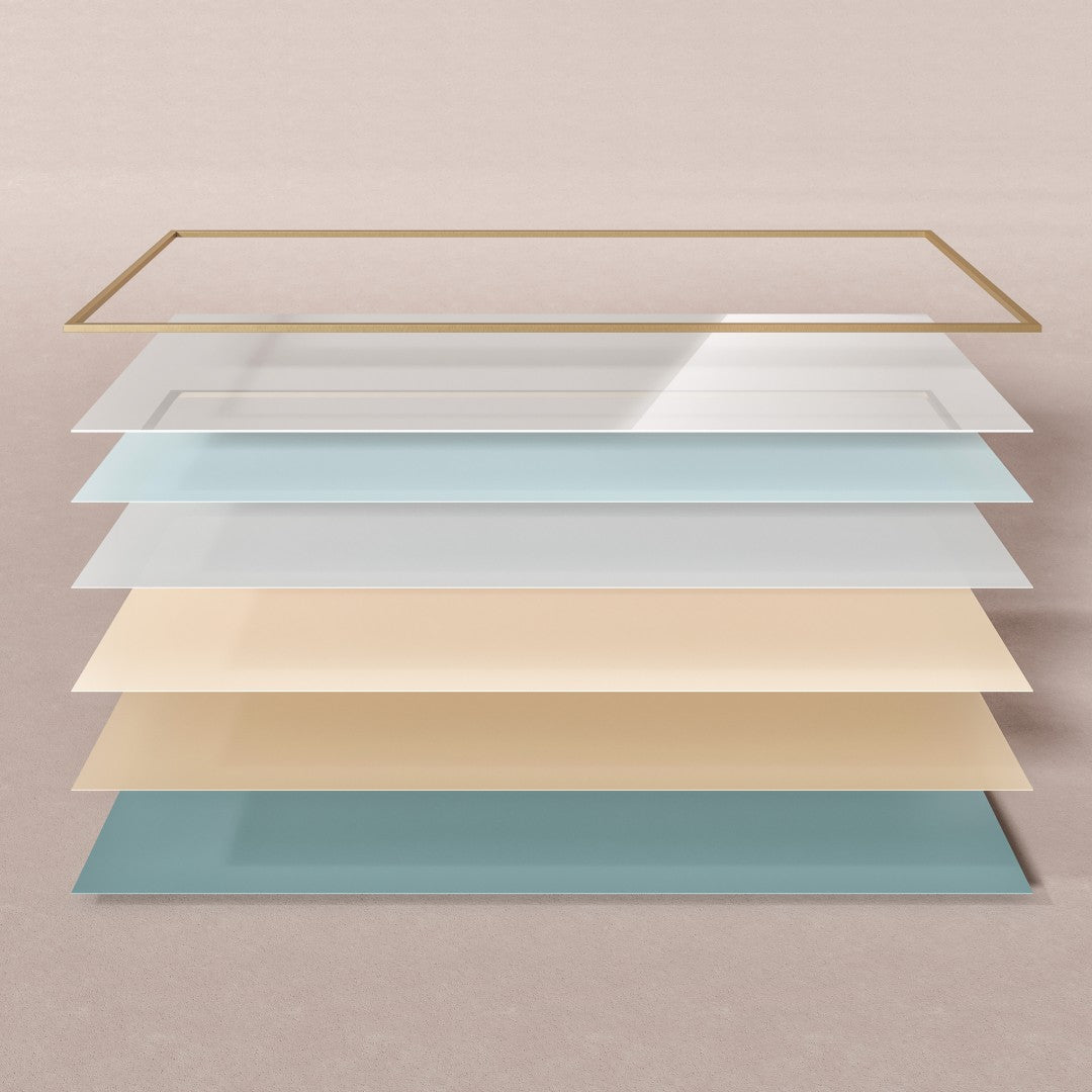 Eviva Gold 60" x 30" Rectangular Gold Metal Framed Mirror