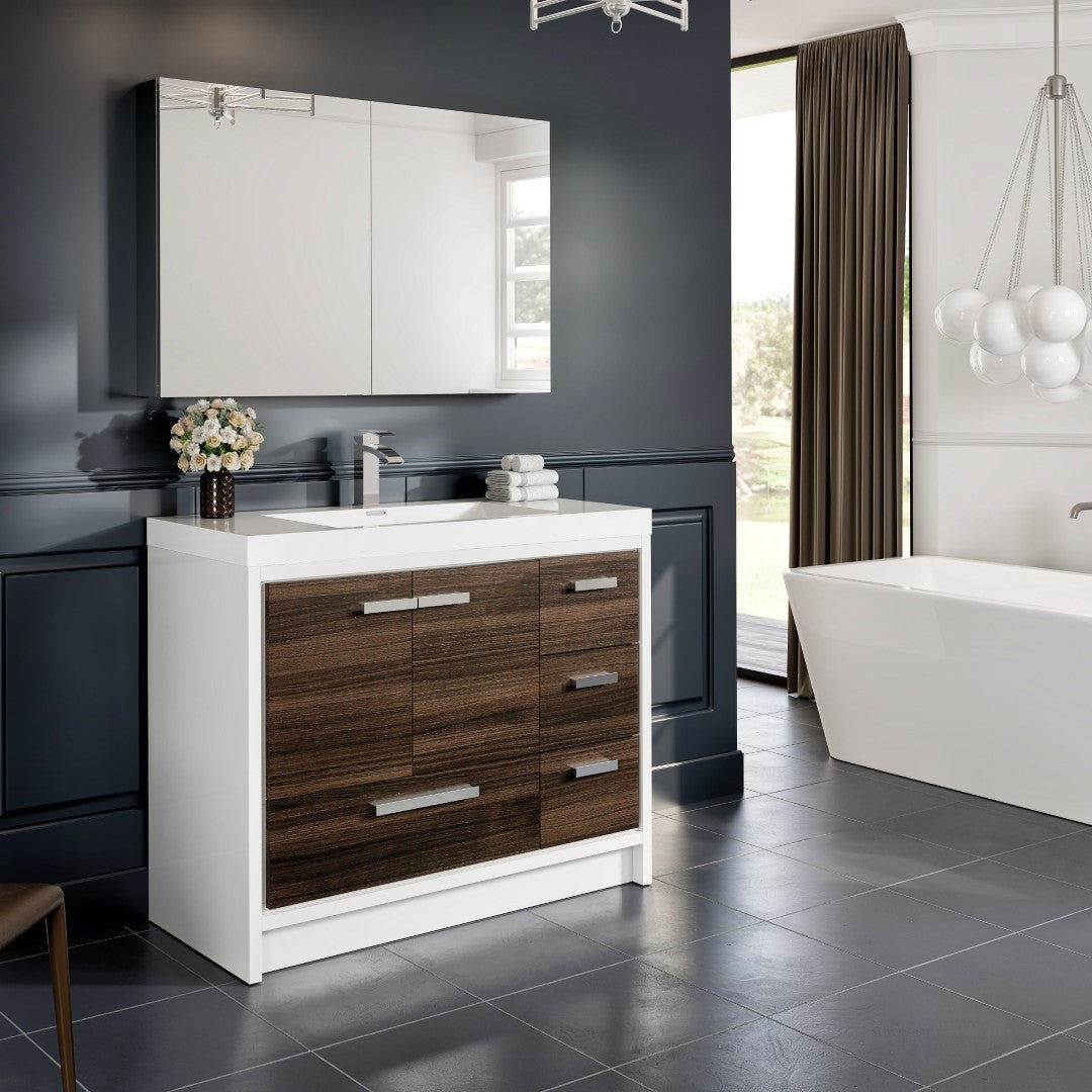 Eviva Lazy 40 inch Mirror Medicine Cabinet with No Light