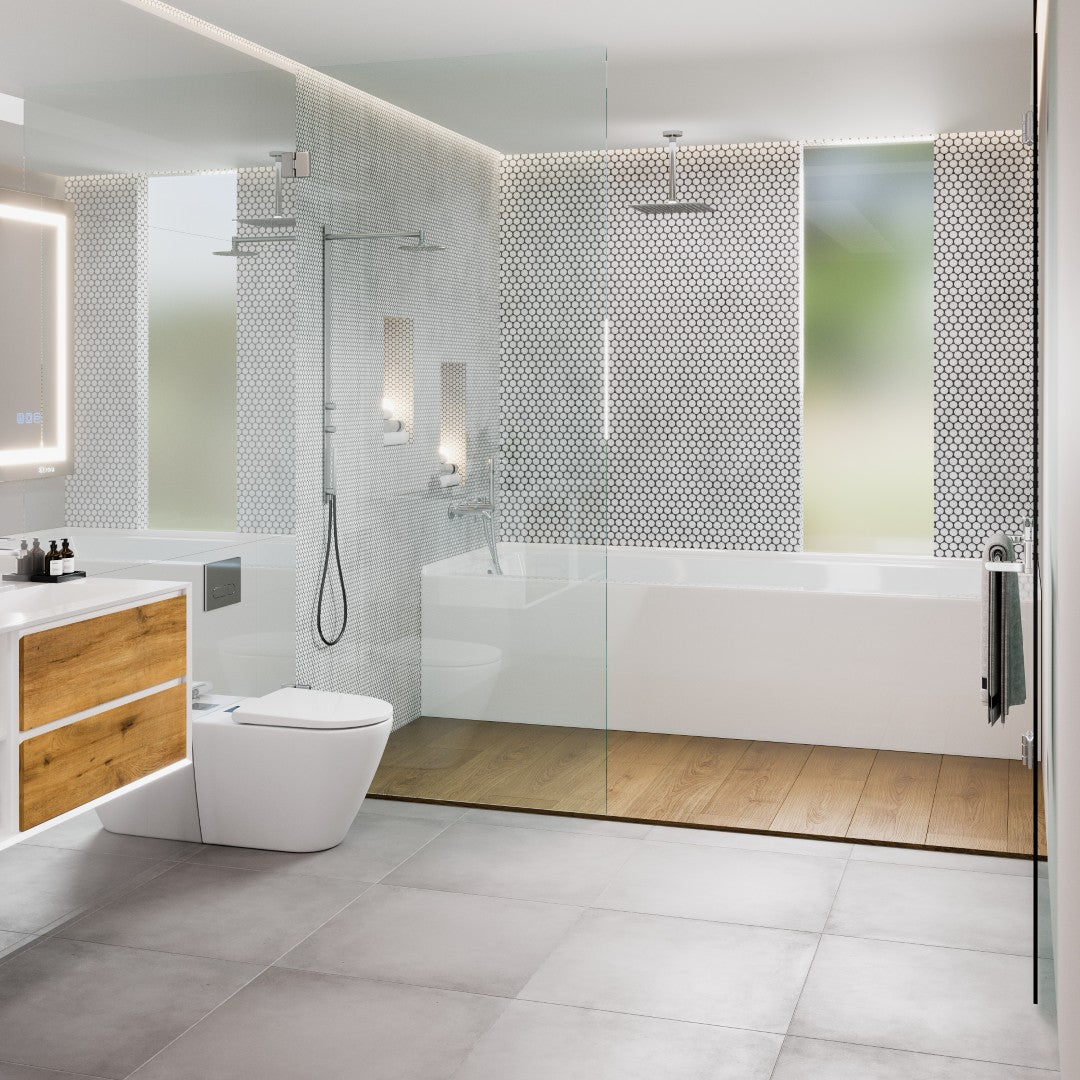 Eviva Nova 60" Glossy White Acrylic Left Drain Alcove Bathtub