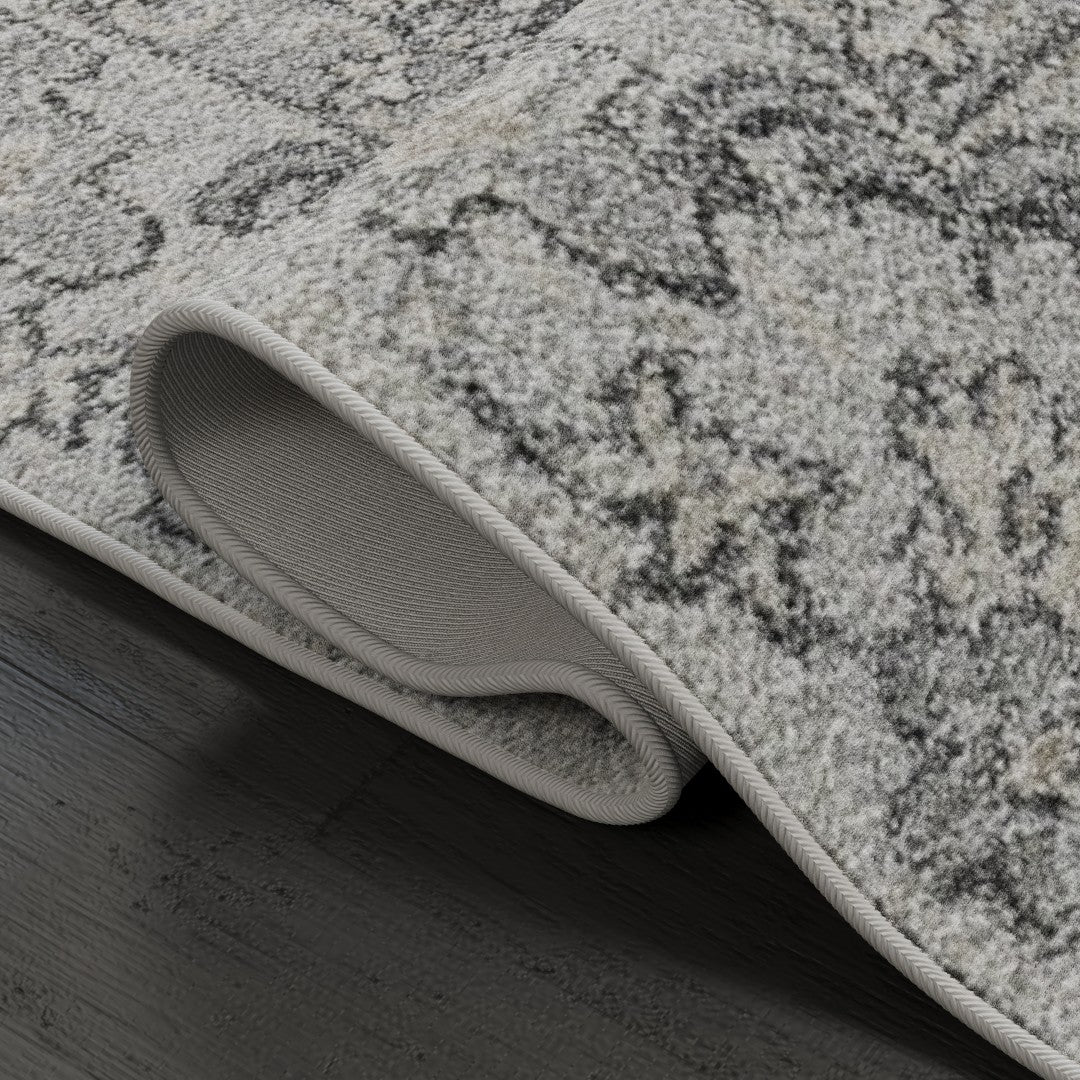 Eviva Mosaic 3' x 5' Damask Gray Rug - Rug by Eviva