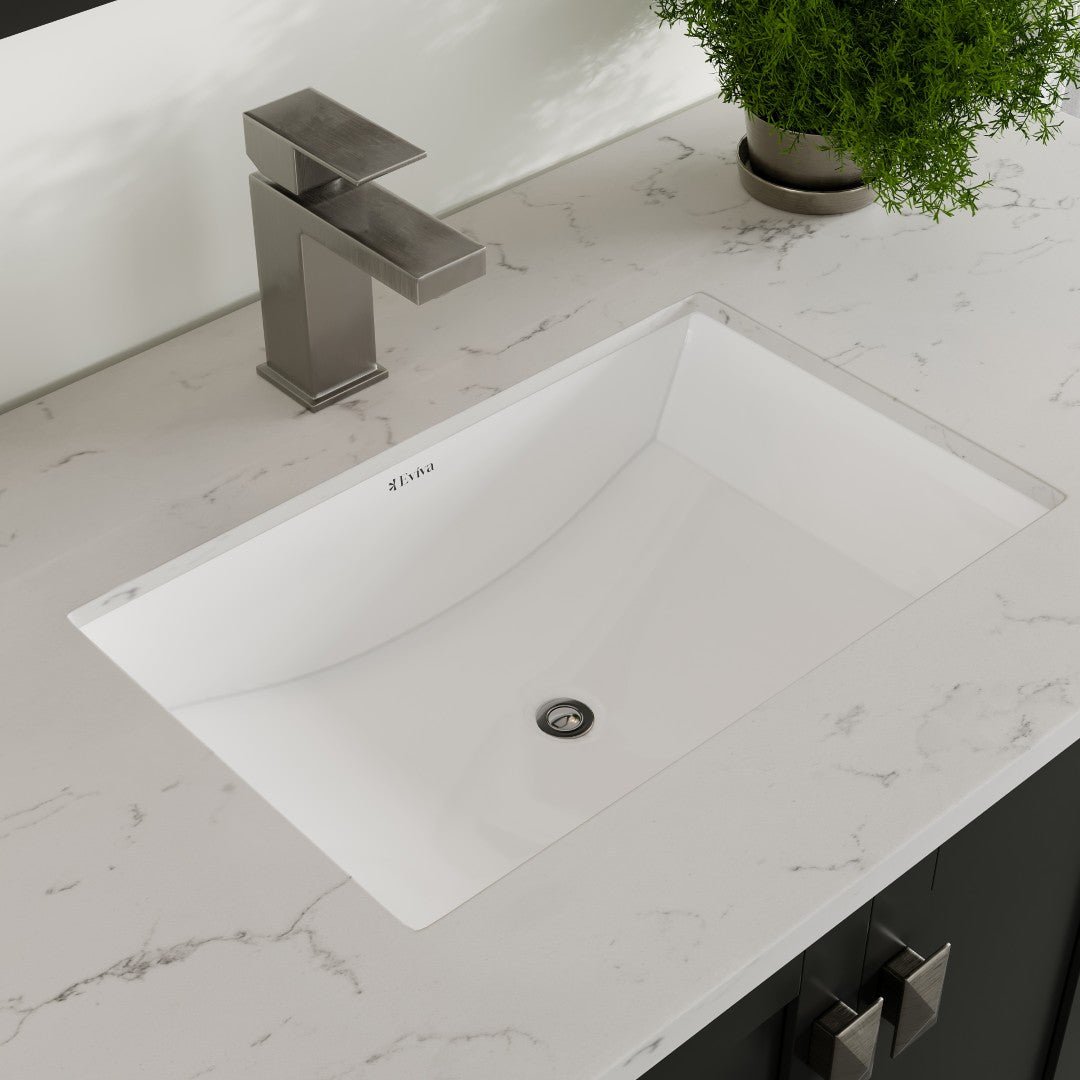 London 42 in. Espresso Single Sink Bath Vanity with Carrara Quartz Top and Undermount Porcelain Sink - Bathroom Vanity by Eviva