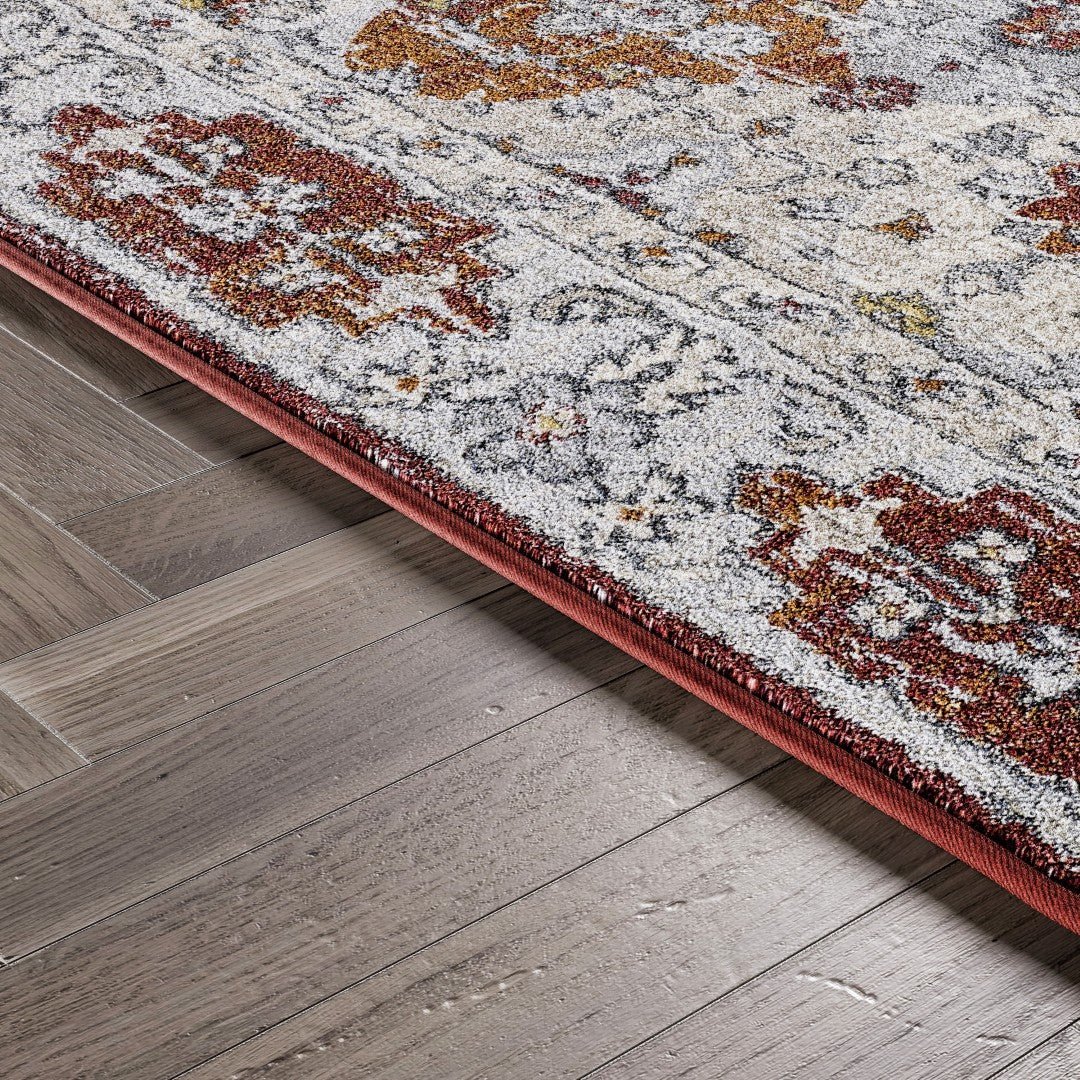 Eviva Mosaic 3' x 5' Damask Multicolor Rug - Rug by Eviva