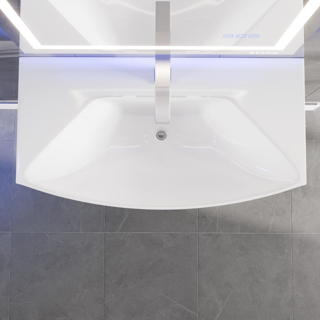 Lola 40 in. Cedar Espresso Wall Mount Single Sink Bath Vanity with Acrylic Top and Integrated Sink